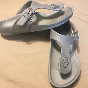 birkenstock gizeh eva silver